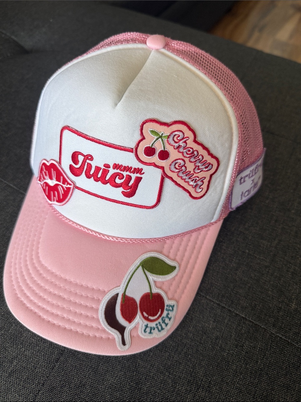 OTTO Pink White Juicy Cherry Patch Trucker Hat